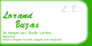 lorand buzas business card